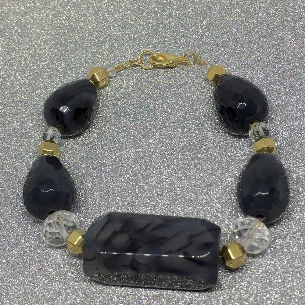 Beautiful Statement Bracelet With Gray Quartz - image 2